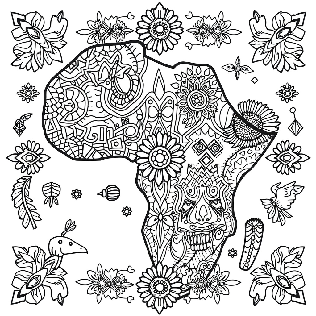 African Coloring Page